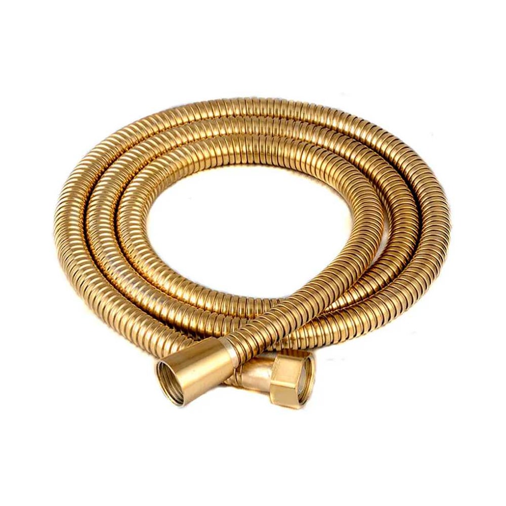 Изображение товара Гибкий сантехнический шланг CEZARES в металлической оплетке 150 см золото 24 карат CZR-U-FMDC-150-0