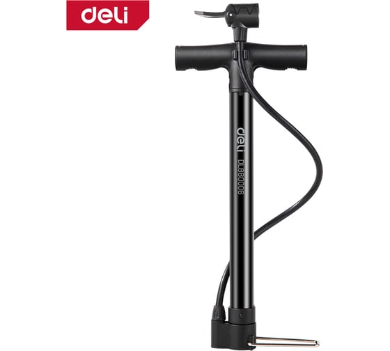 Изображение товара Насос ручной DELI для велосипедов, мячей, матрасов, тюбинга и ватрушек DL880006 (8 атм/ 116 PSI) 168610