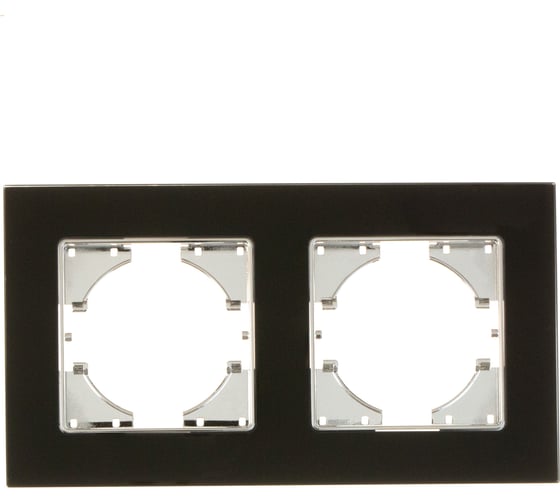 Изображение товара Рамка GUSI ELECTRIC 2-местная, стекло, цвет чёрный С1120-031