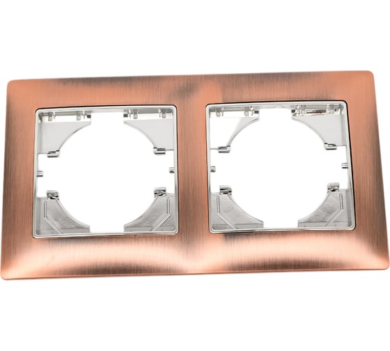 Изображение товара Рамка GUSI ELECTRIC 2-местная, цинк, цвет бронза С1020-038