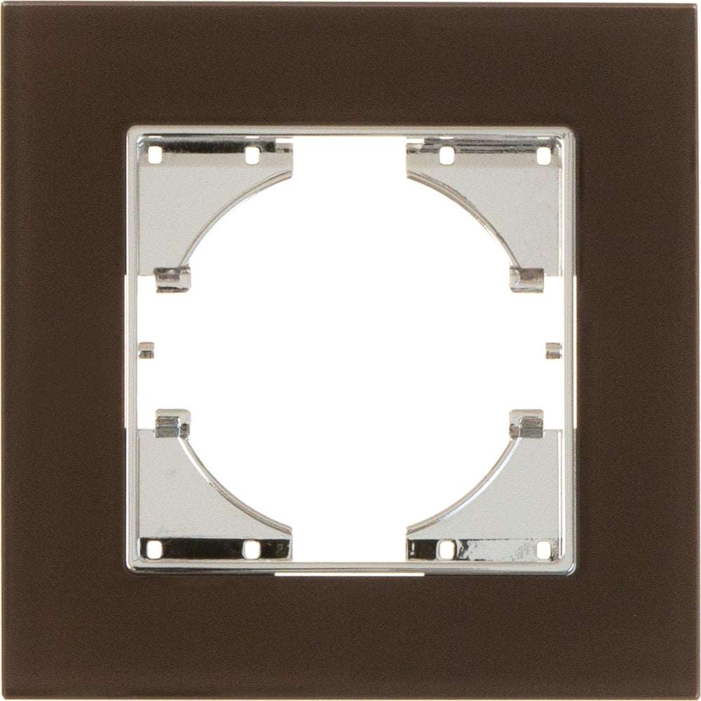 Одноместная рамка GUSI Electric, цвет коричневый С1110-033 - фото 1