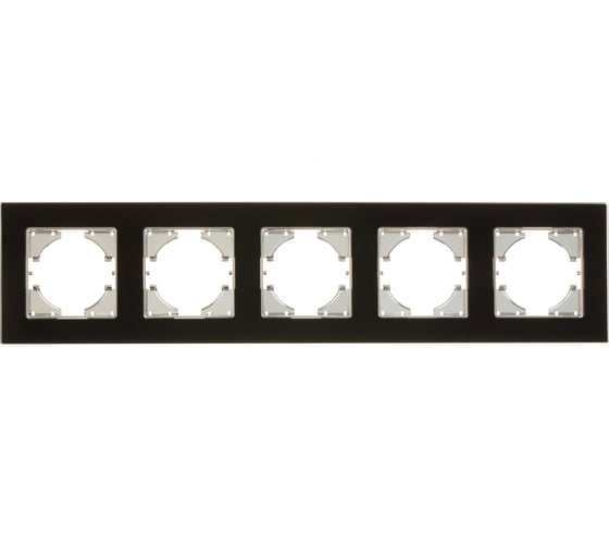 Изображение товара Рамка GUSI ELECTRIC 5-местная, стекло, цвет чёрный С1150-031