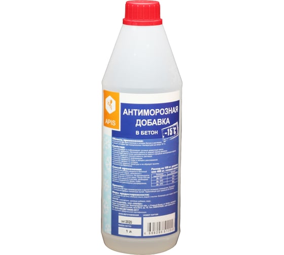 Изображение товара Антиморозная добавка в бетон APIS бутылка 1,1 кг 4665296512048