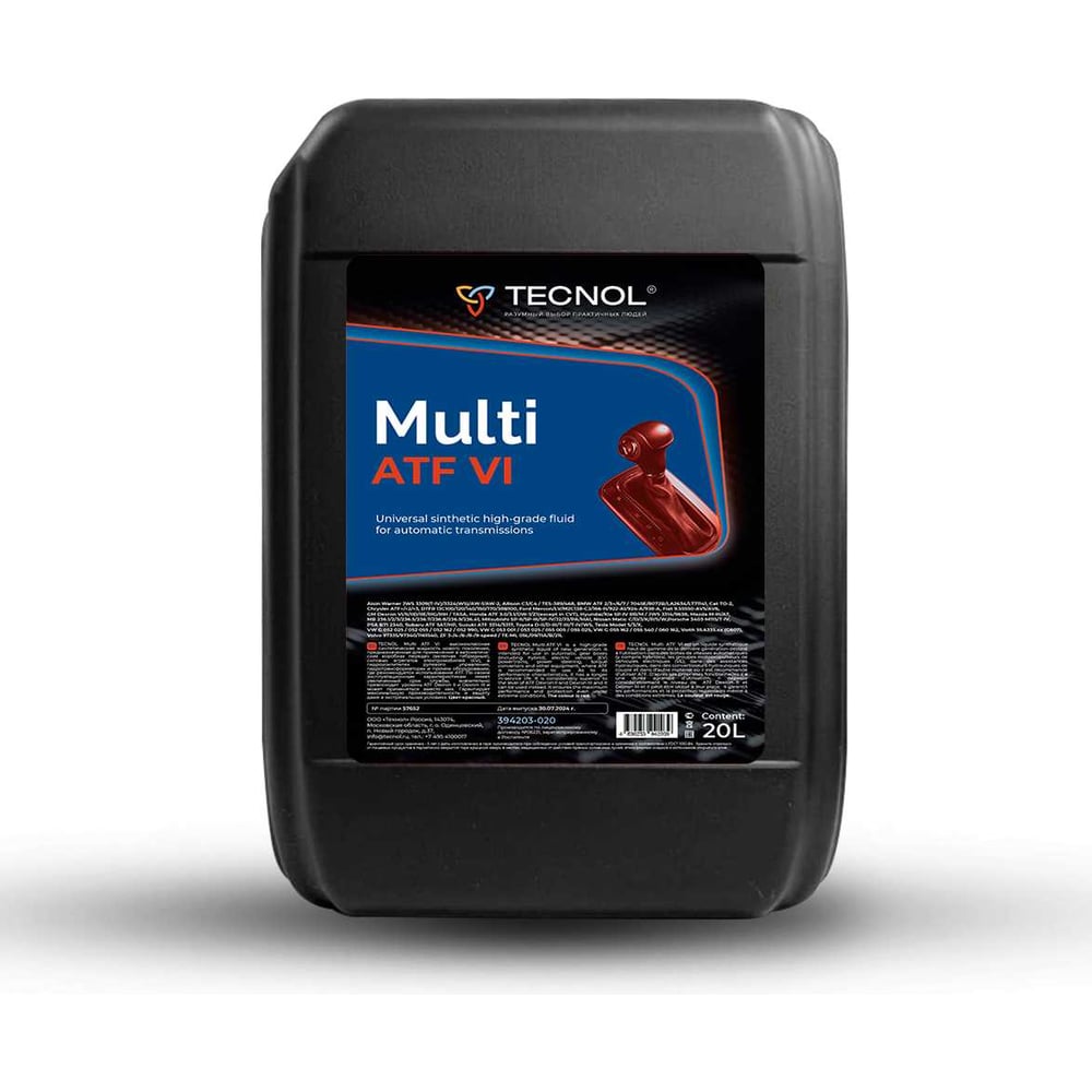 Изображение товара Масло TECNOL Multi ATF VI для АКПП 20 литров