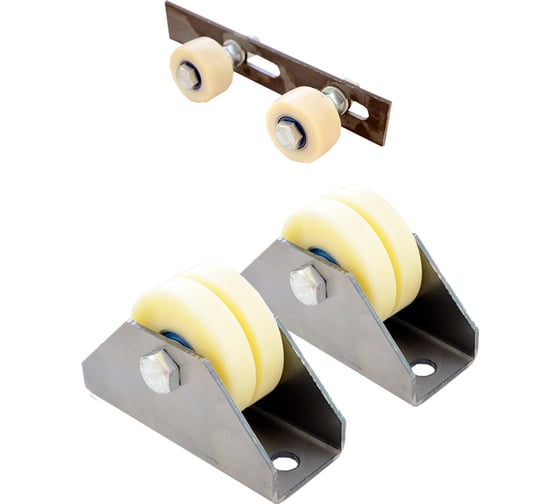 Изображение товара Комплект для откатных ворот своими руками Rolik-Opt БП300 под T-образный профиль - полоса К2703-К04