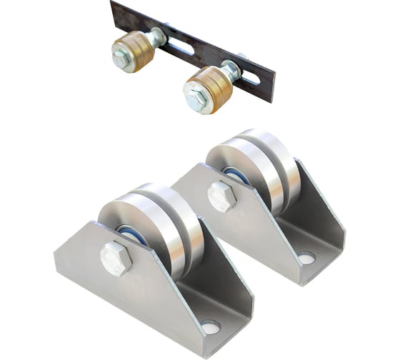 Изображение товара Комплект для откатных ворот своими руками Rolik-Opt СТ300 под T-образный профиль - полоса С3603-К03