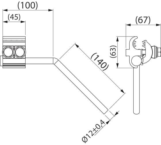 Изображение товара Устройство защиты ЭНЕРВИК /ENSTO SEW20.1R ВЛЗ 6-35 кВ от дуги с прямым рогом, Al 35-150 мм² (1 шт.) SEW20.1R-1