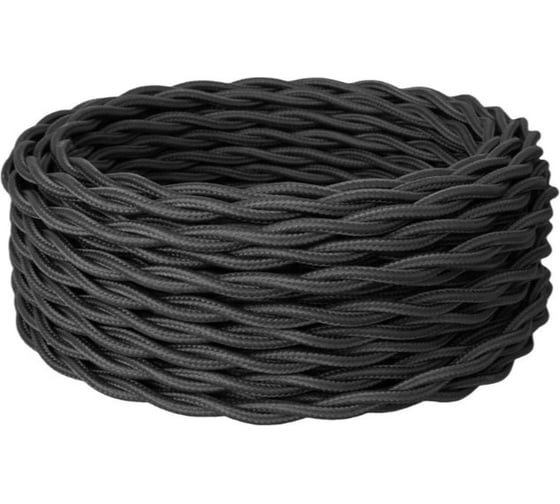 Изображение товара Силовой кабель Retro Electro, ретро, 3х1,5, черный, длина бухты 20 2254736