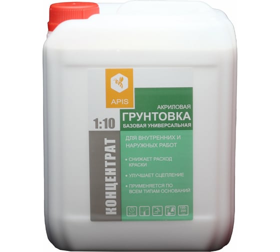 Изображение товара Универсальная базовая грунтовка APIS концентрат 1:10, канистра 5 кг 4665296510211