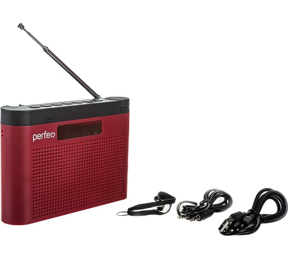 Изображение товара Цифровой радиоприемник Perfeo ТАЙГА FM MP3 встроенный аккумулятор, USB, бордо 30015142
