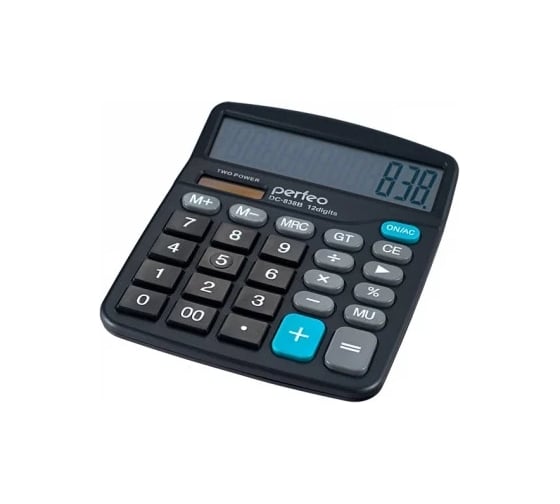 Изображение товара Бухгалтерский калькулятор Perfeo PF 3288 черный DC-838B 30003828