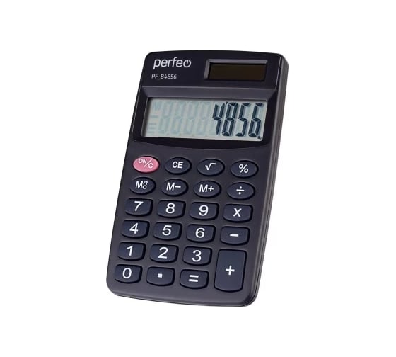 Изображение товара Карманный калькулятор Perfeo PF B4856 черный 30014871
