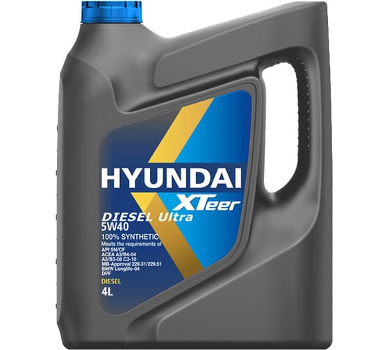 Изображение товара Моторное масло HYUNDAI XTeer Diesel Ultra 5W40 4л 1041223