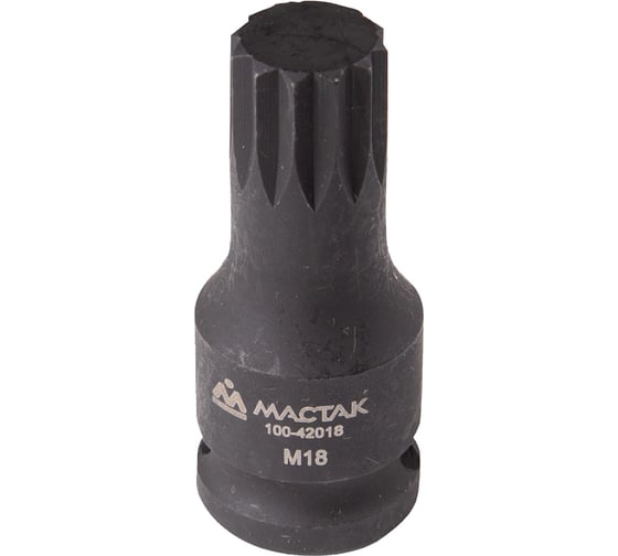 Изображение товара Торцевая насадка (1/2"; SPLINE; M18) для болта задней ступицы VAG МАСТАК 100-42018