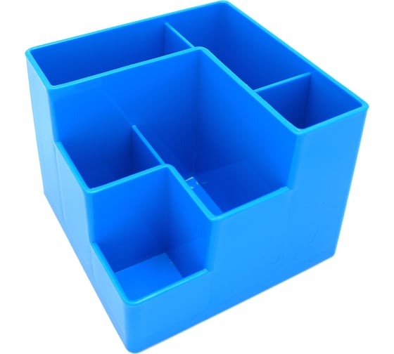Изображение товара Подставка для канцелярских мелочей ОСКОЛПЛАСТ 6 отделений, голубая 601-13