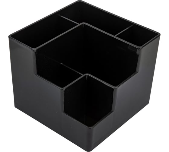 Изображение товара Подставка для канцелярских мелочей ОСКОЛПЛАСТ 6 отделений, черная 601-02