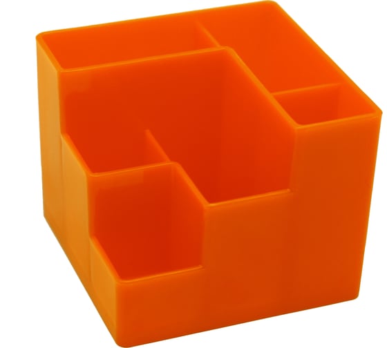 Изображение товара Подставка для канцелярских мелочей ОСКОЛПЛАСТ 6 отделений, оранжевая 601-12