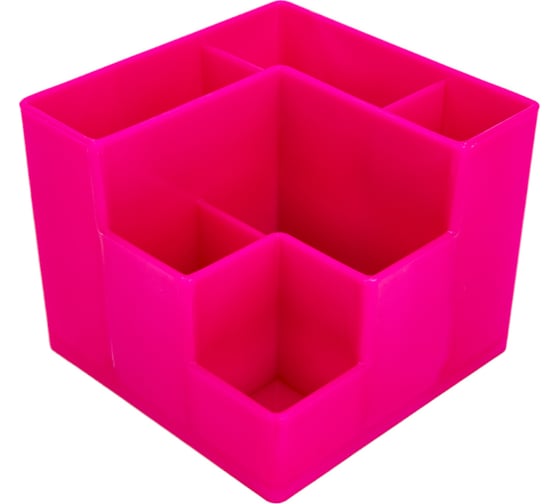 Изображение товара Подставка для канцелярских мелочей ОСКОЛПЛАСТ 6 отделений, розовая 601-11