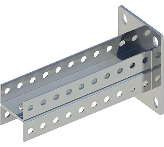 Изображение товара Стойка двойная ООО "СТАЛЬНЫЕ СИСТЕМЫ" SKD-P-600 56x40 (2,0мм) с приварным основанием L=600мм горячий цинк SK14PK60-27