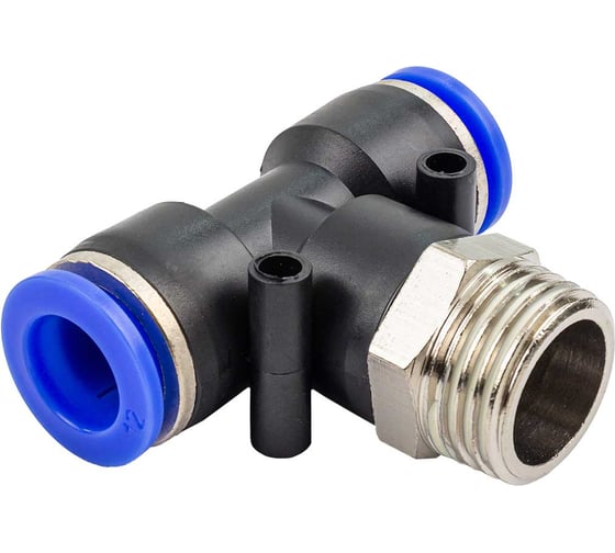 Изображение товара Фитинг Т-образный для пластиковых трубок Forsage 12 мм с наружной резьбой 1/2 F-SPB12-04(59362)