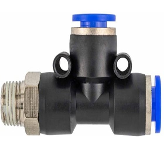 Изображение товара Фитинг Т-образный для пластиковых трубок Forsage 6 мм с наружной резьбой 1/8 F-SPD06-01(59384)