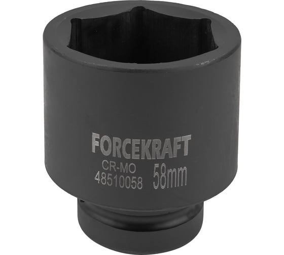 Изображение товара Головка ударная глубокая 6-гранная Forcekraft 58 мм, 1DR FK-48510058(59020)