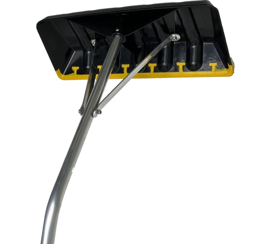 Изображение товара Скребок для уборки снега с крыши ГОРЫНЫЧ пластиковая обрезиненная насадка, телескопическая ручка, 400х150 мм, 1930-6400 мм 10646