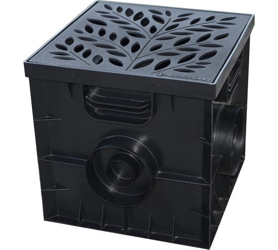 Изображение товара Комплект дождеприемник AQUADRENAG 300x300 с чугунной решеткой Rain Forest CH30305