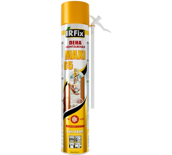 Изображение товара Пена монтажная бытовая всесезонная IRFIX MAXI 65 820 мл 10025