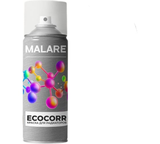 Изображение товара Аэрозольная краска термостойкая MALARE EcoCorr для труб, батарей и радиаторов отопления, износостойкая быстросохнущая RAL 6005, зелёный мох, матовая, 520 мл 4660504742163