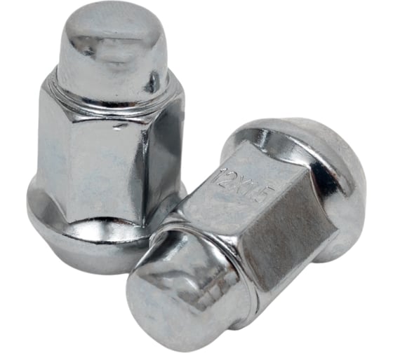 Изображение товара Гайка конус SKYWAY M12x1.50 закрытая с выступом 35мм кл17мм хром 026 комп.20 шт S10602026/K