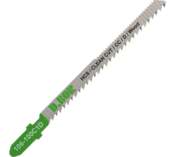 Изображение товара Пилки по дереву D.BOR 75/100х2.5 мм HCS / CLEAN CUT / CC / D / Wood (2 шт) D-106-100C1D-02