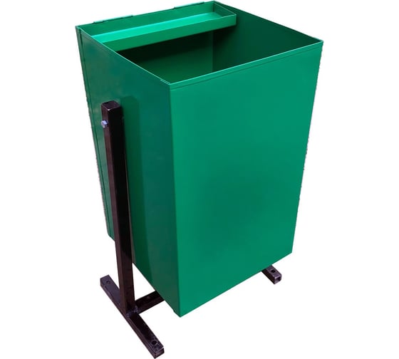 Изображение товара Металлическая урна KlestO Стандарт с пепельницей, зеленая 500x240x240 1292571