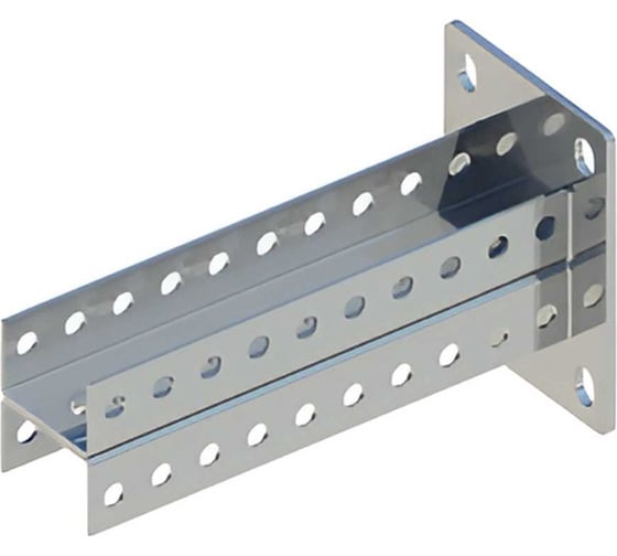 Изображение товара Стойка двойная с приварным основанием ООО "СТАЛЬНЫЕ СИСТЕМЫ" SKD-P-200 40x30 (2,0мм) L=200мм гор. цинк SK14KG20-27