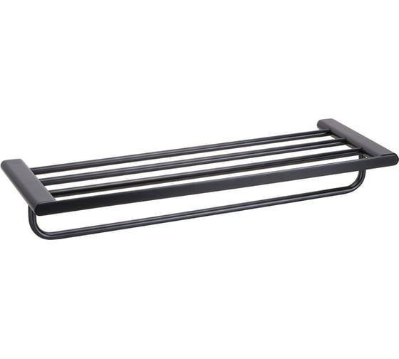 Изображение товара Полочка для полотенец с вешалкой BEMETA ORGANIC BLACK черный матовый 167105150