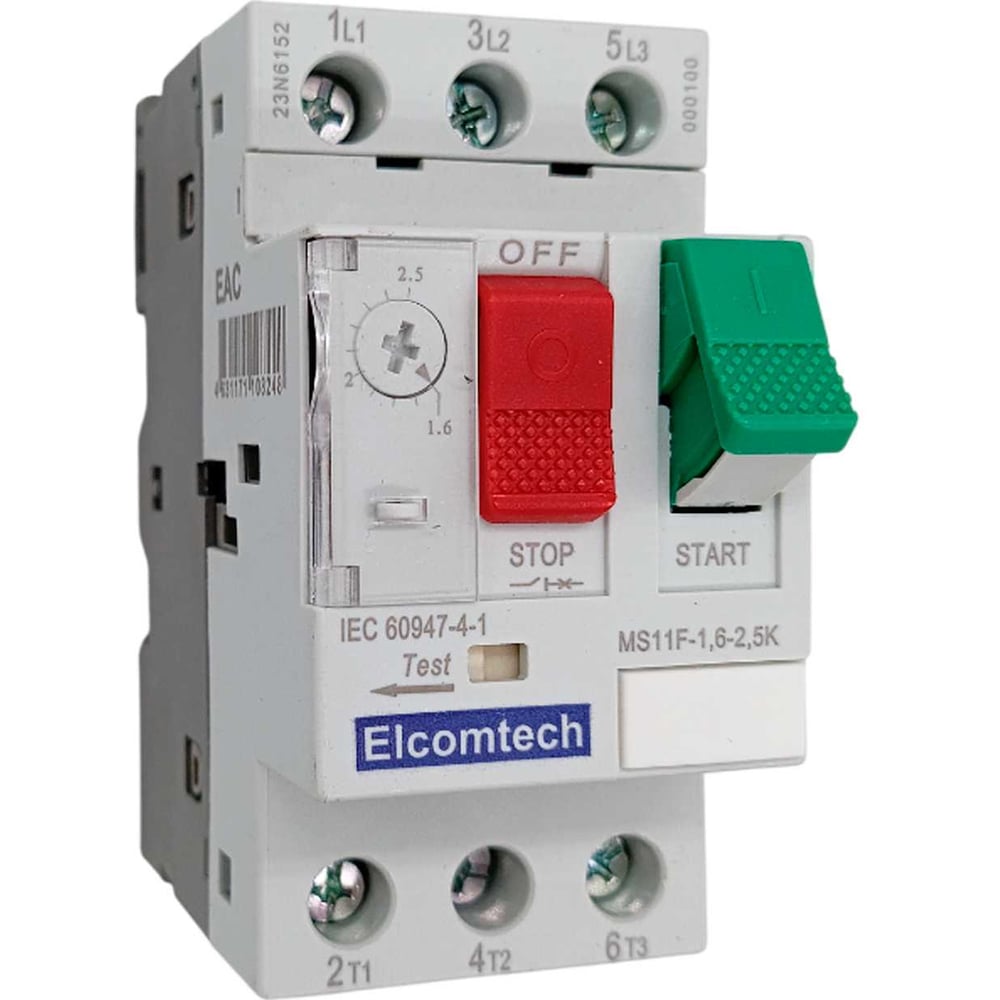 Мотор-автомат ELCOMTECH MS11F-1,6-2,5K (1,6-2,5А) УТ-00026445