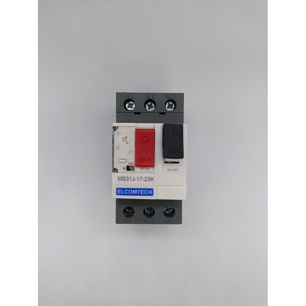 Изображение товара Мотор-автомат ELCOMTECH MS31J-17-23K 17-23А IP20 для защиты электросетей