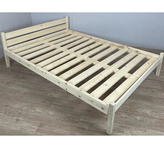 Изображение товара Кровать Solarius Классика из массива сосны с основанием двуспальная 190x180 см (габариты 200x190) kr180-190