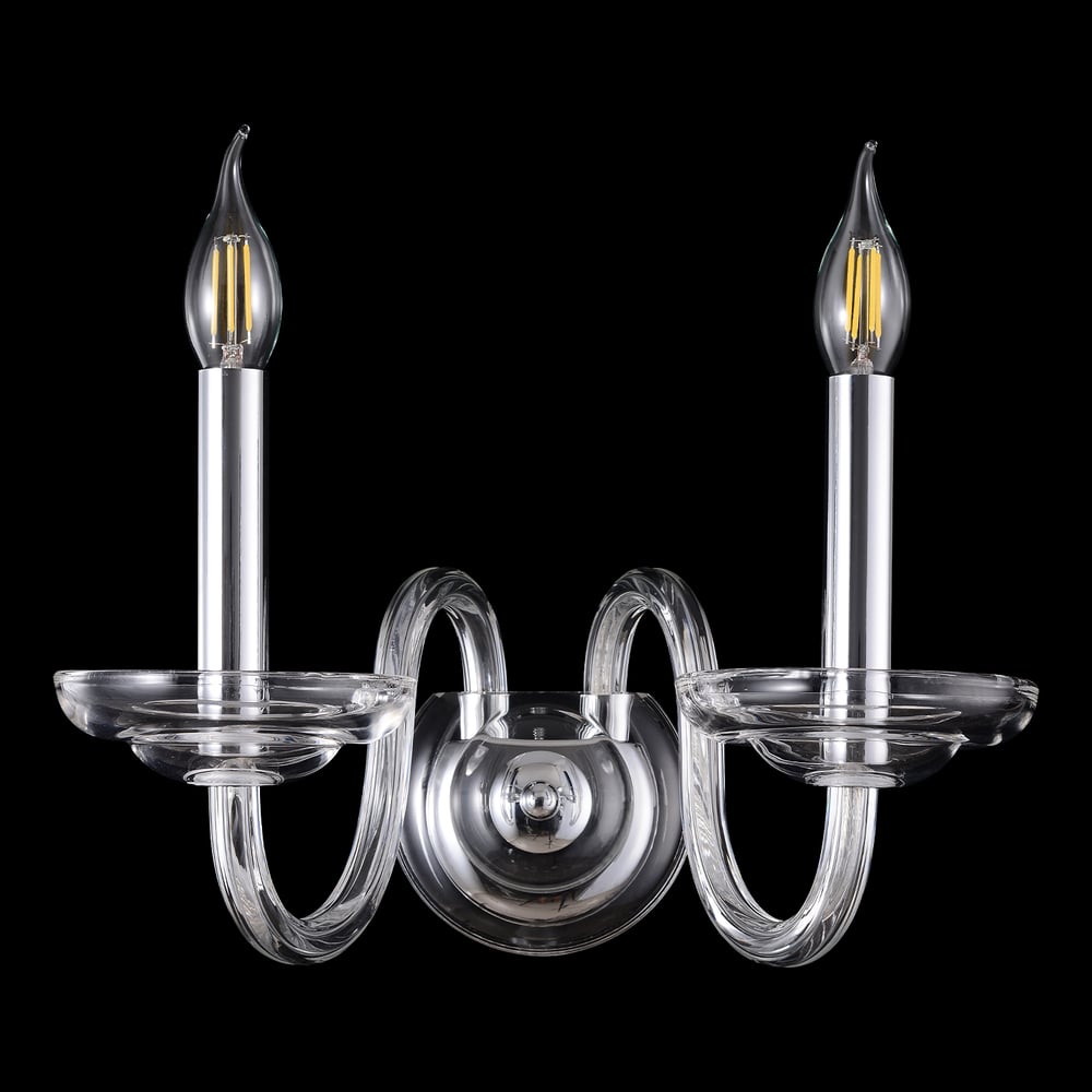 Изображение товара Бра CrystalLux ARABESQUE AP2 CHROME стильное интерьерное освещение в стиле неоклассика