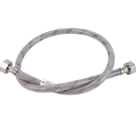 Изображение товара Подводка для воды AQUALINE нейлон/ПВХ стальнаягайка вн-вн 1/2 - 80 см 04864