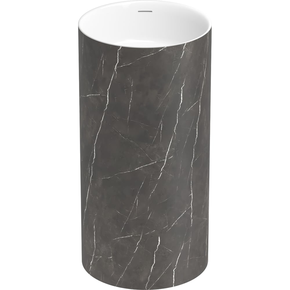 Изображение товара Напольная раковина Wellsee Chalice Perfection черный мрамор 450 мм современный дизайн