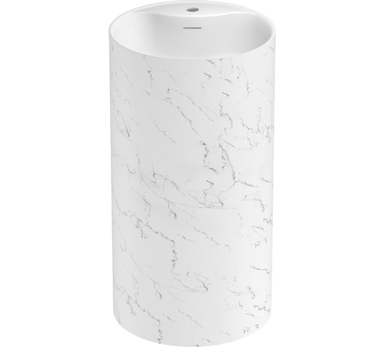 Изображение товара Напольная раковина отдельно стоящая Wellsee Chalice Perfection, белый мрамор 230626000