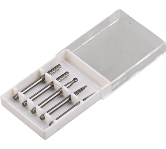 Изображение товара Набор шарошки твердосплавные, 5 шт, диам.хвостовика 3 мм Gigant GCCS-5