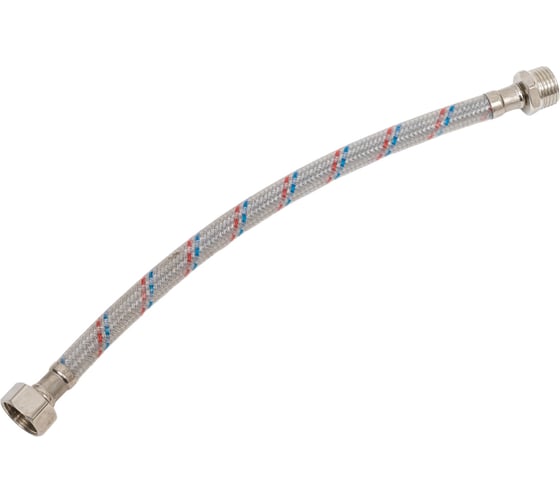 Изображение товара Подводка для воды AQUALINE нейлон/ПВХ стальнаягайка вн-нар 1/2 - 30 см 04873