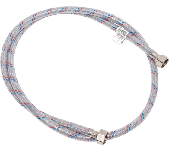 Изображение товара Подводка для воды AQUALINE нейлон/ПВХ стальнаягайка вн-вн 1/2 - 150 см 04867