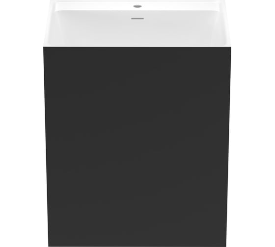 Изображение товара Напольная раковина отдельно стоящая Wellsee Doux, моноблок, матовый черный 230503000
