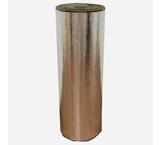 Изображение товара Базальтовый мат с фольгой BASFIBER 10000x1000x6 мм, 10 м2, огнеупорный, 700 С EI 30 БИМ-ВЕНТ 6 EI 30