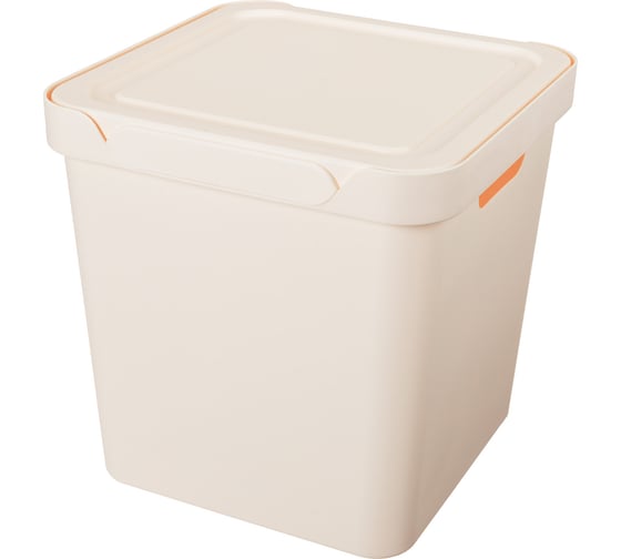 Изображение товара Универсальный ящик с крышкой Econova Luxe 286х286х286 мм, 18л, бежевый 433242607