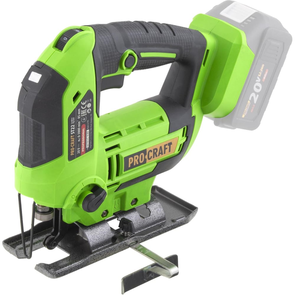 Изображение товара Аккумуляторный лобзик PROCRAFT 20В 85мм ST22 для дома и стройки