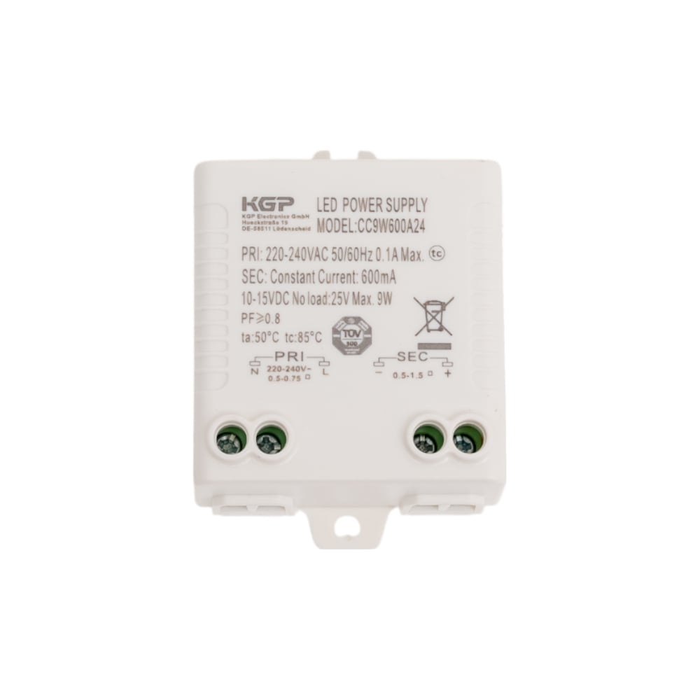 Изображение товара LED-драйвер KGP 9Вт AC-DC CC9W600A24 для светодиодных лент